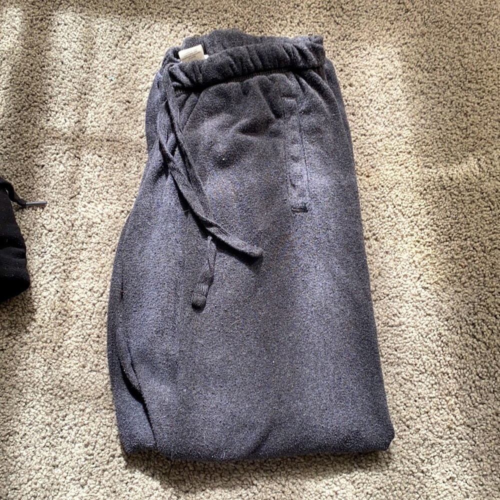 dark grey, garage sweatpants.